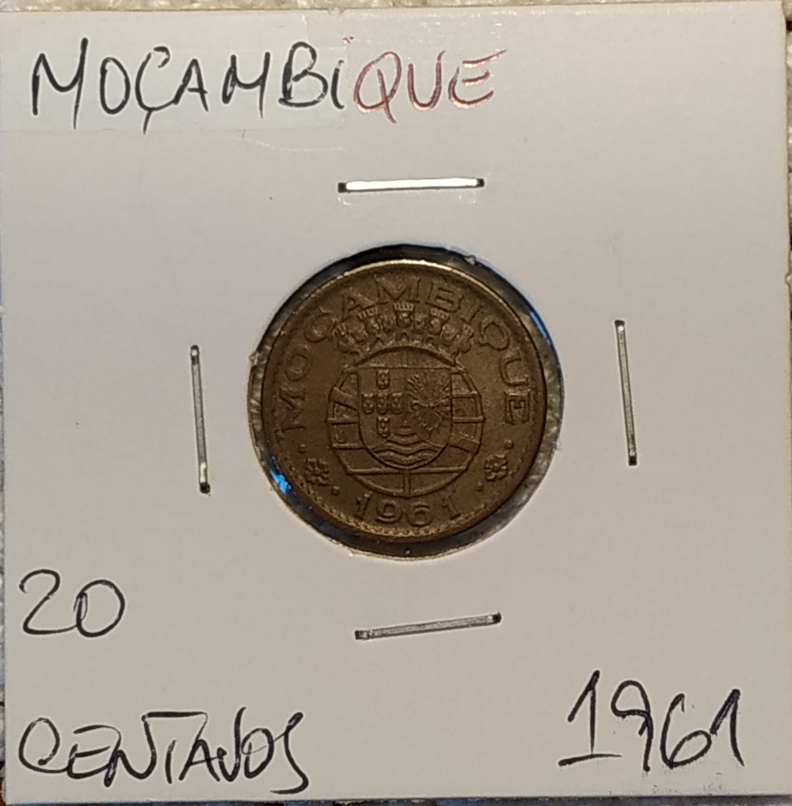 Moçambique - moeda de 20 centavos de 1961