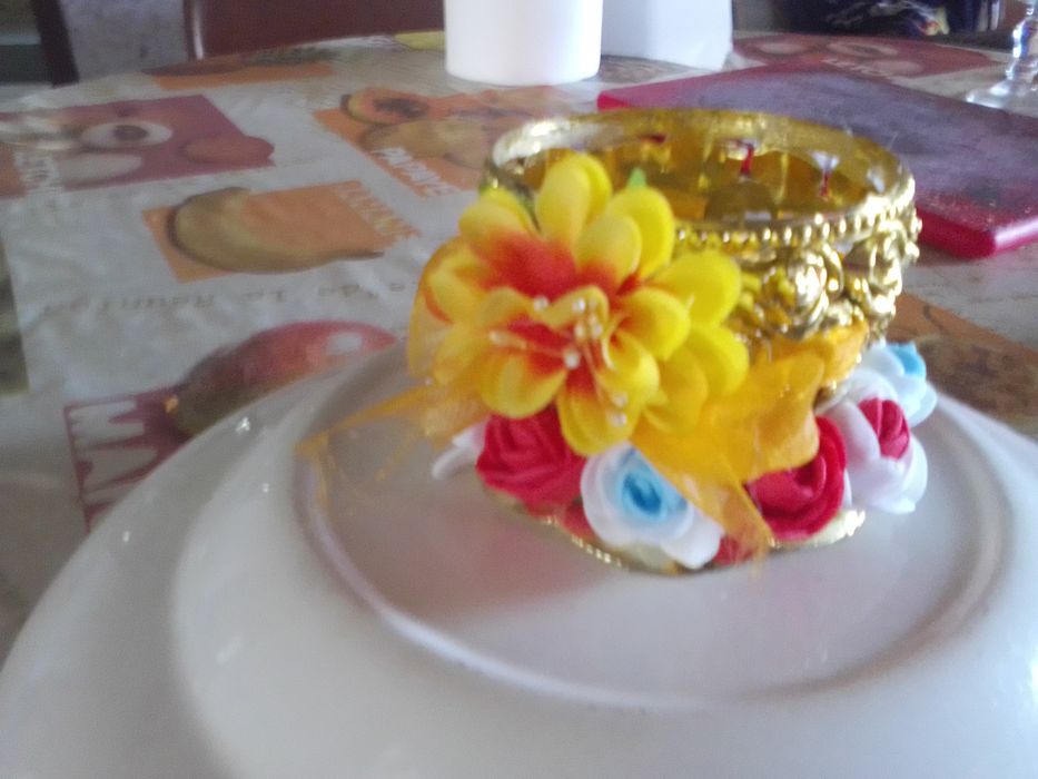 Taça decorada para casa