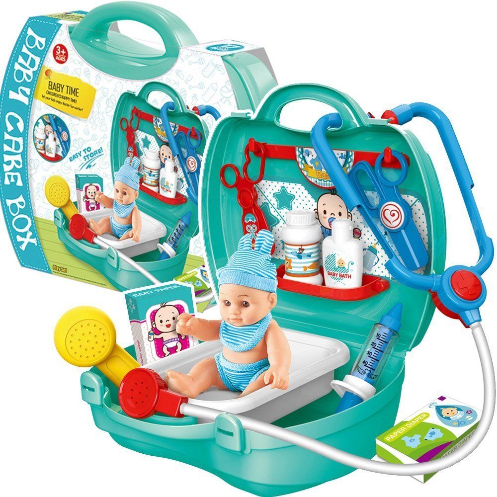 lekarz doktor zestaw lekarski walizka +lalka bobas