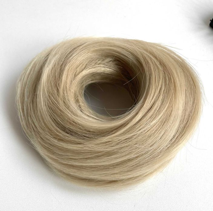 DOCZEPIANY KOK NA GUMCE doczepiane włosy 16/613  Popielaty/jasny blond