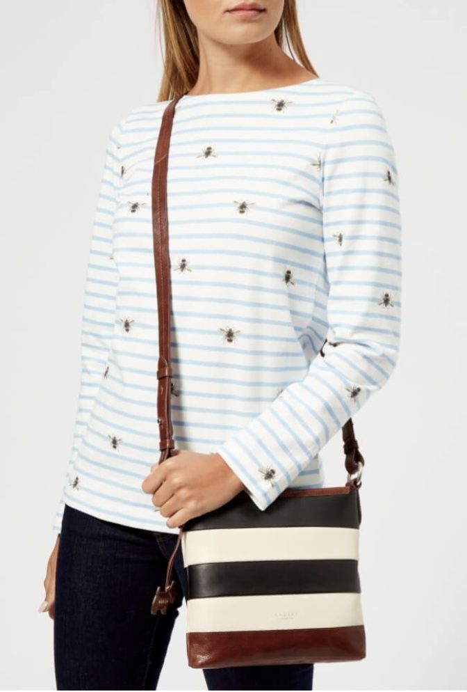 Radley skórzana torebka listonoszka crossbody skóra naturalna paski