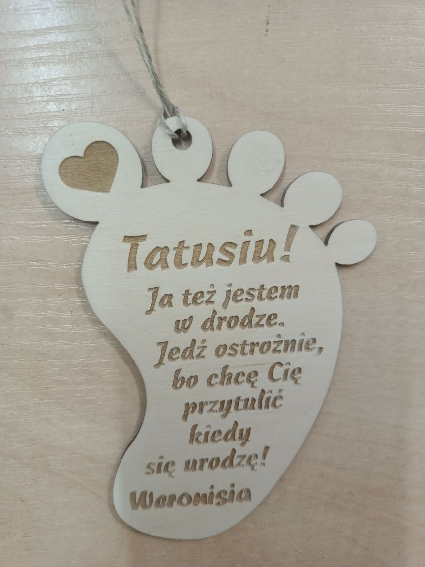 Dzień ojca zawieszka do auta grawer