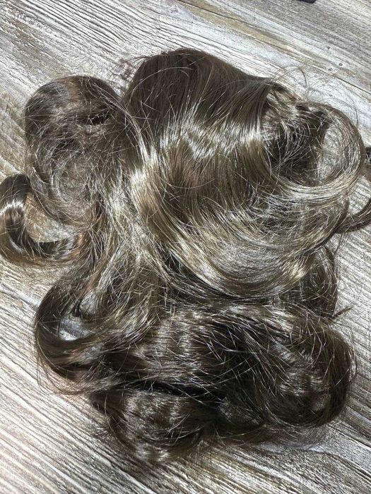 Шиньйон на крабе diamond хвилястий 35 см шоколад