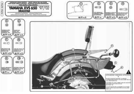 Stelaż sakw/kufrów bocznych GIVI PL704 YAMAHA XVS 650 DRAG STAR 97-02