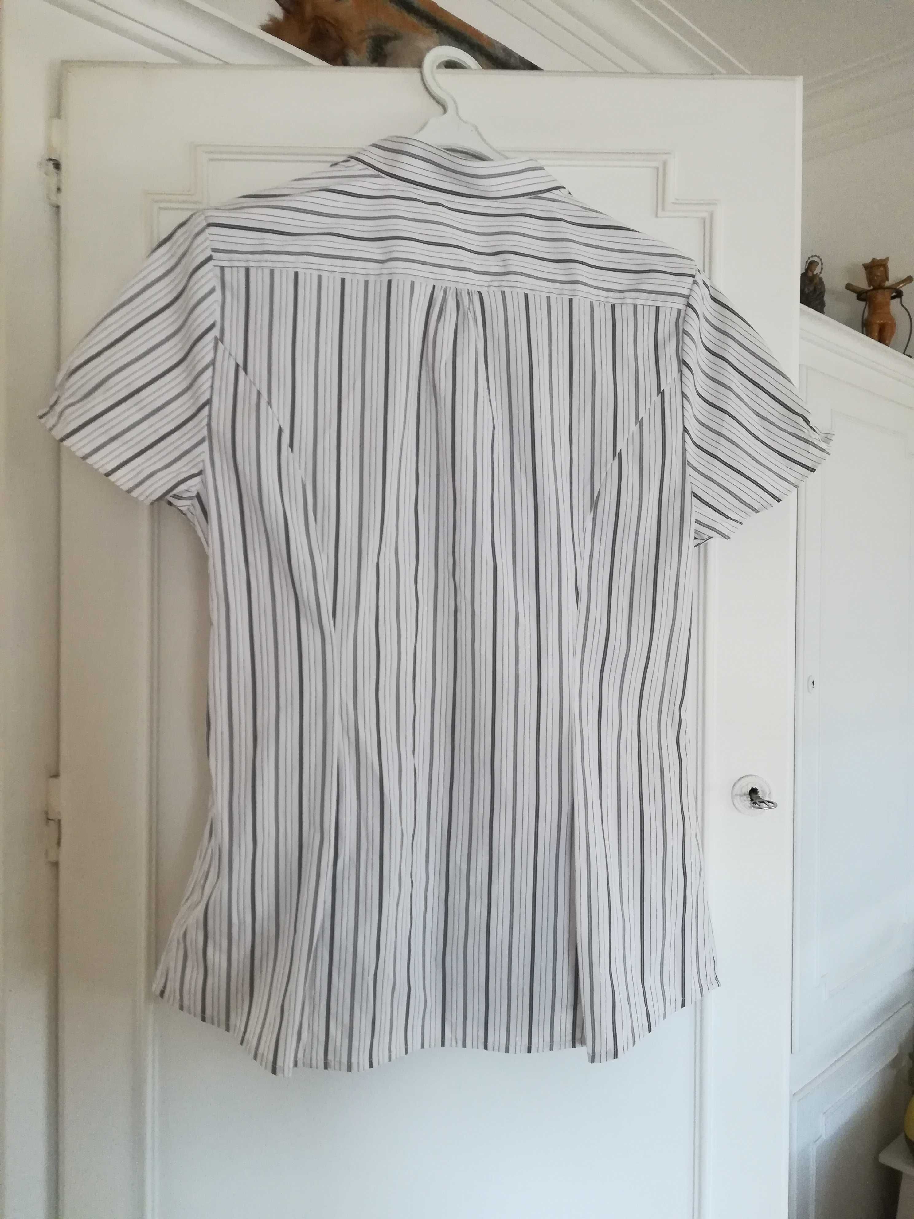 Blusa camiseiro nova manga curta com folho