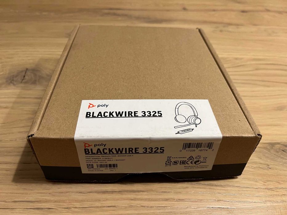 Słuchawki z mikrofonem do rozmów Poly Blackwire 3325, BW3325 USB-A