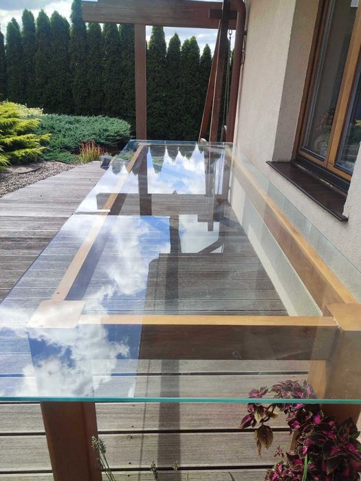 Stół ogrodowy szklany