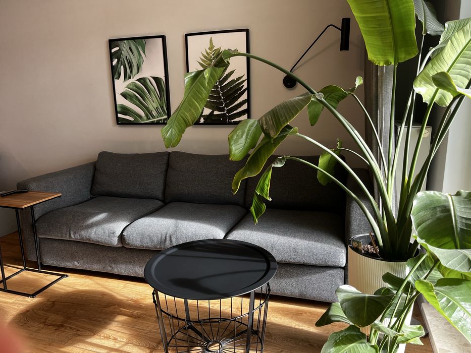 Sofa IKEA Vimle 3-osobowa, Gunnared średnioszary szara SUPER STAN
