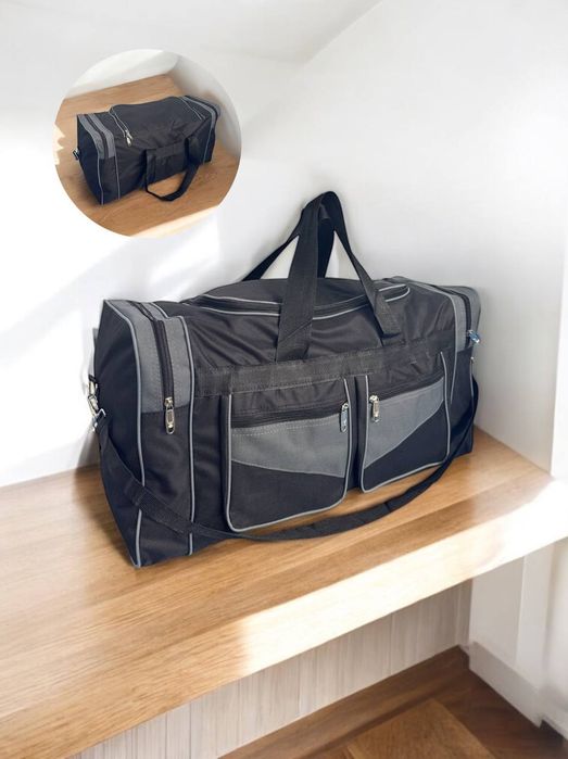 Велика, цупка ,ВМІСТКА дорожня сумка 60 см зі щільної плащівки