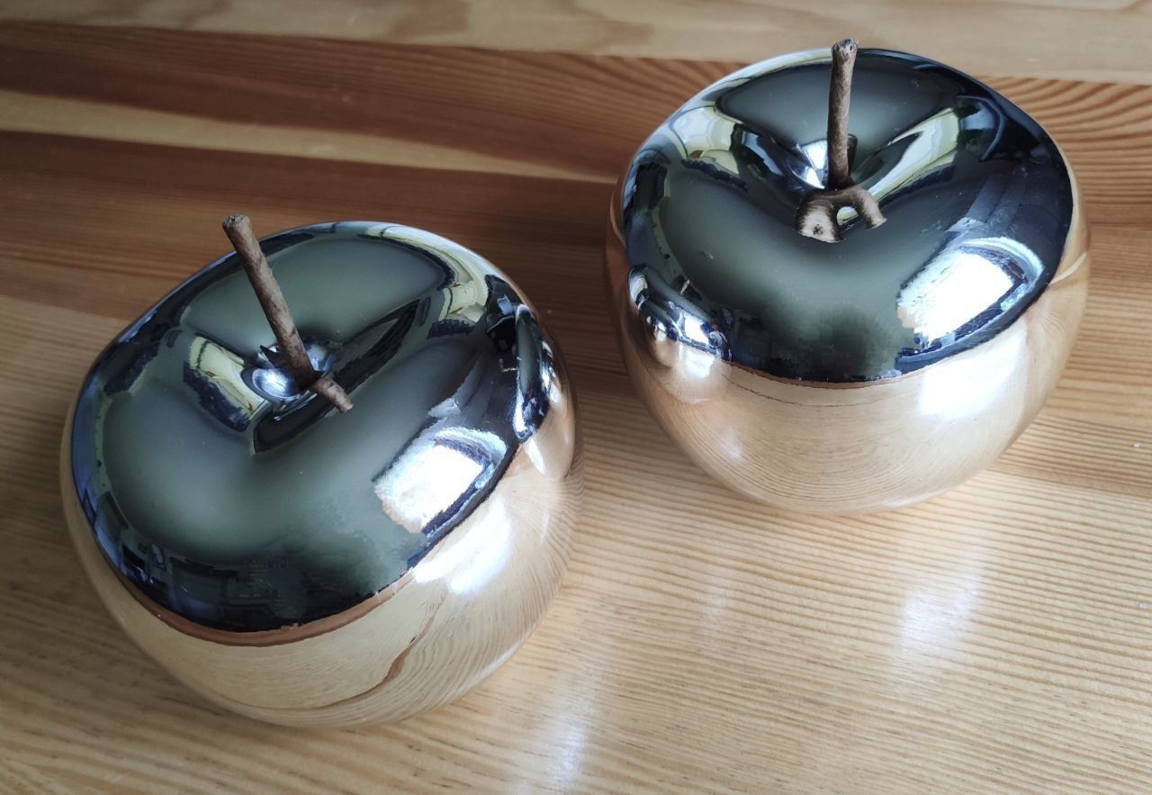 2 srebrne jabłka ceramiczne Ewax