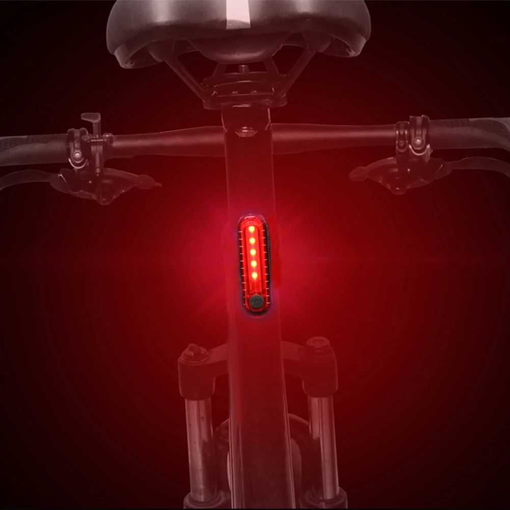 Lampa rowerowa przód tył led latarka usb mocna światło na rower