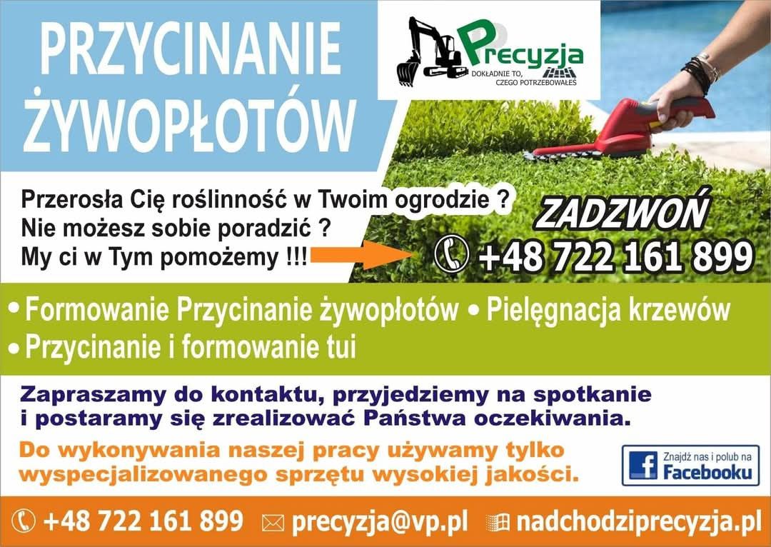 Zakładanie trawników obcinanie żywopłotu Mycie kostki minikoparka
