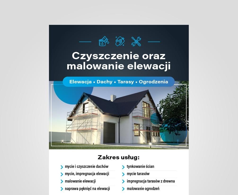 Malowanie elewacji, malowanie ścian, Mycie ścian,