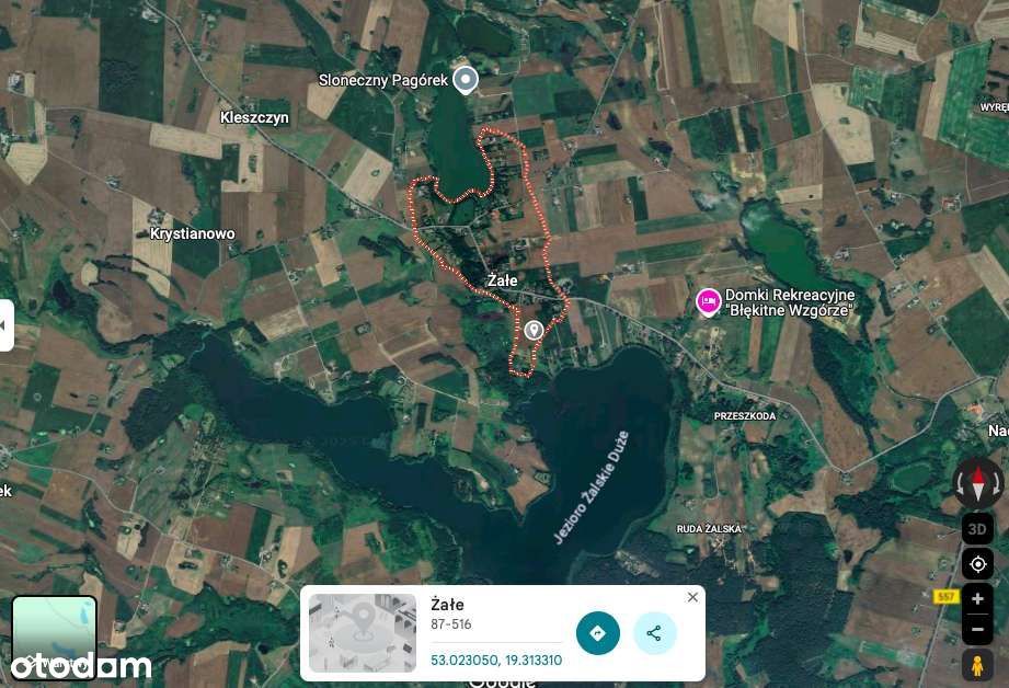 Piękna działka z możliwością powiększenia Jezioro Żalskie