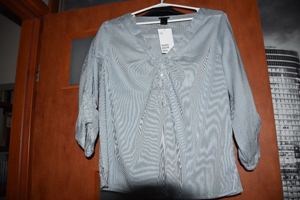 H&M Nowa letnia damska bluzka w paseczki roz 34