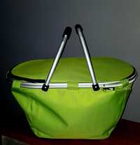 Nowy kosz termiczny torba termiczna z suwakiem torba na piknik zielona