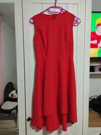 Sukienka damska asymetryczna czerwona elegancka