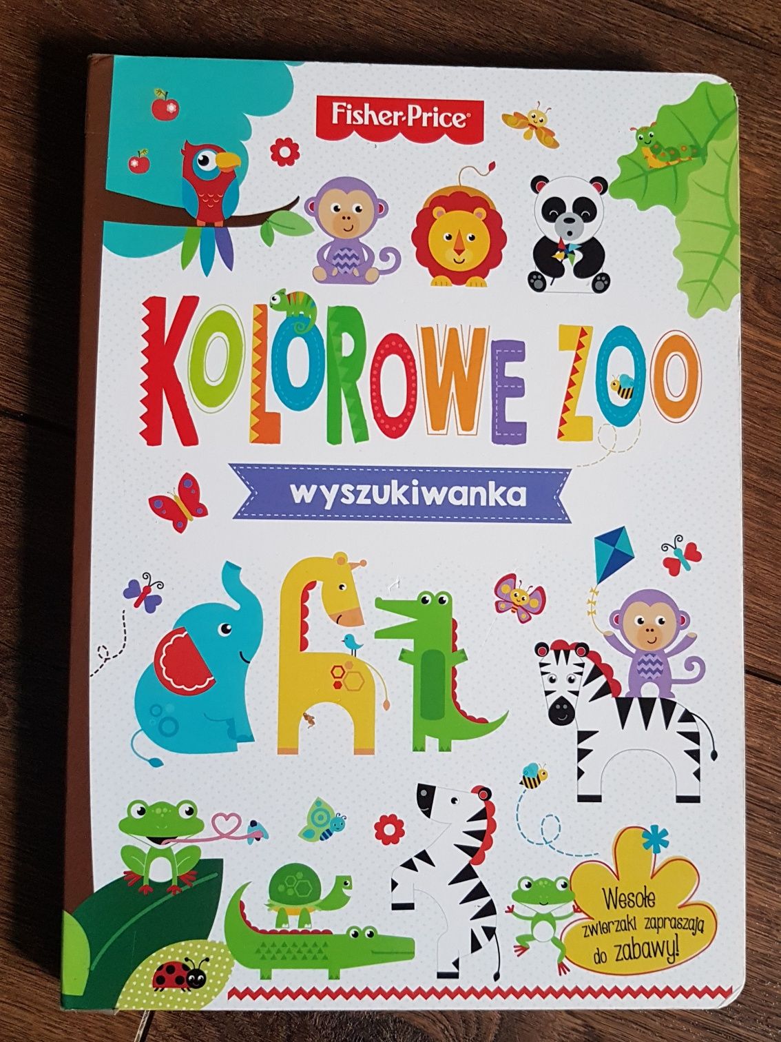 Książka Fisher Price Kolorowe Zoo Wyszukiwanka Spostrzegawczość