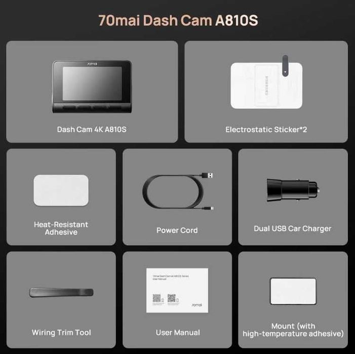 Відеореєстратор 70mai a810S (модель 2025 року)