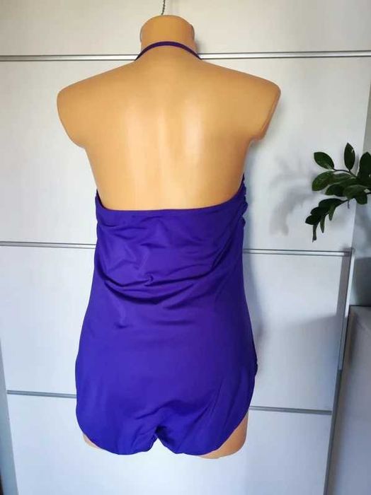 M&S r 46 fioletowy strój jednoczęściowy plus size