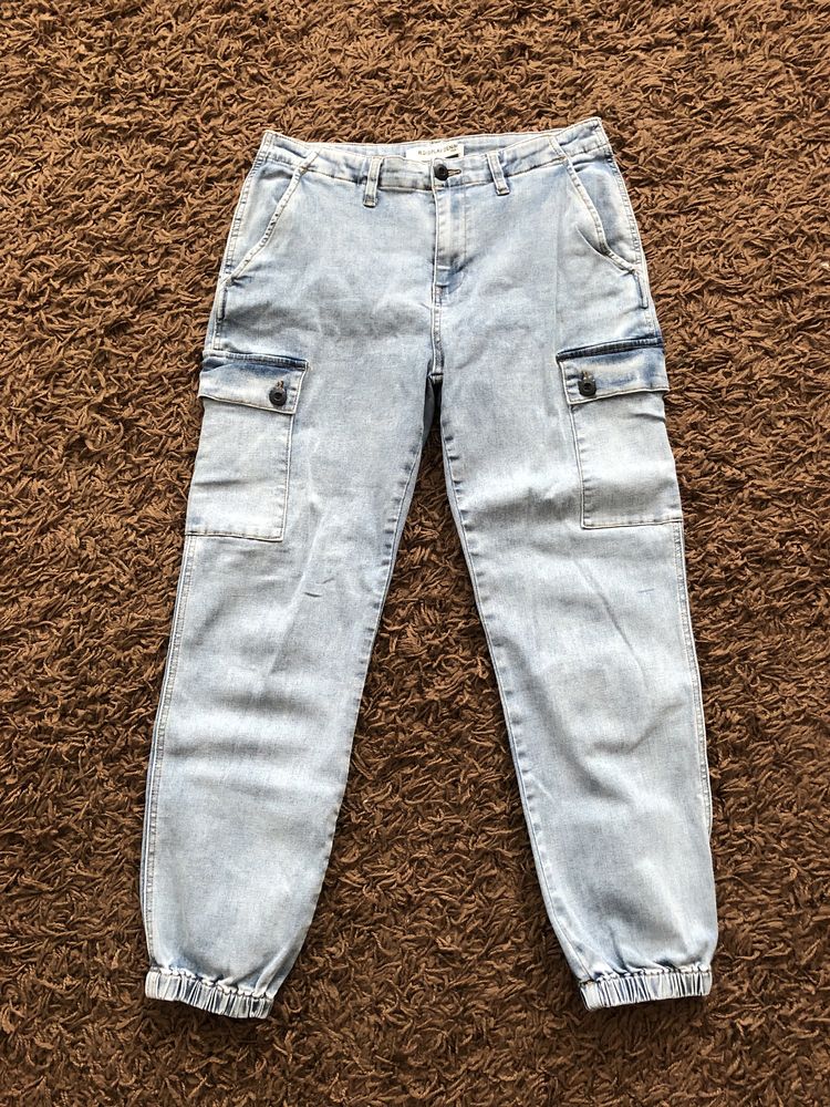 Spodnie jeansy bojówki joggery roz.38