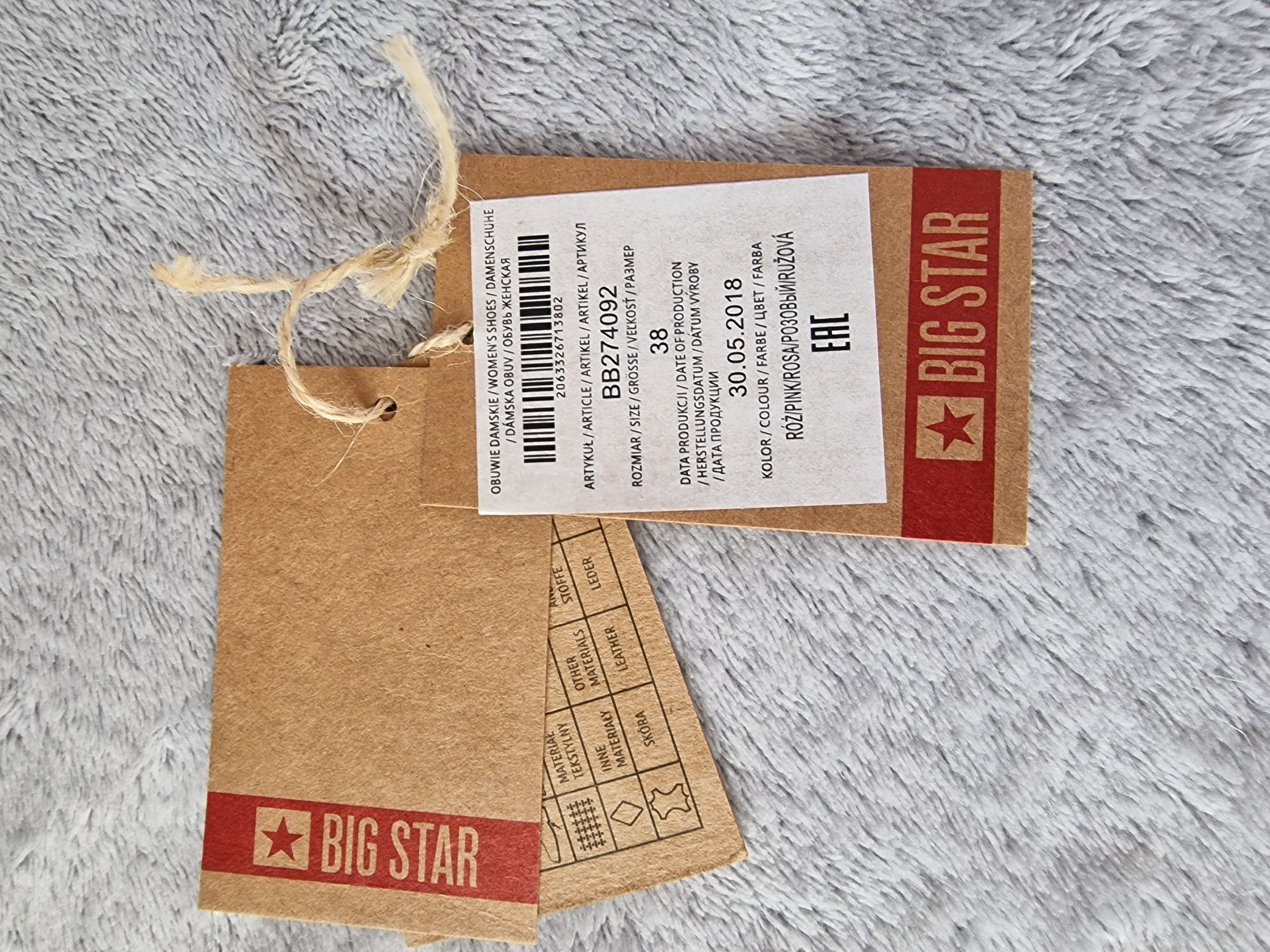 Buty Big Star Trapery BB274092 Różowe