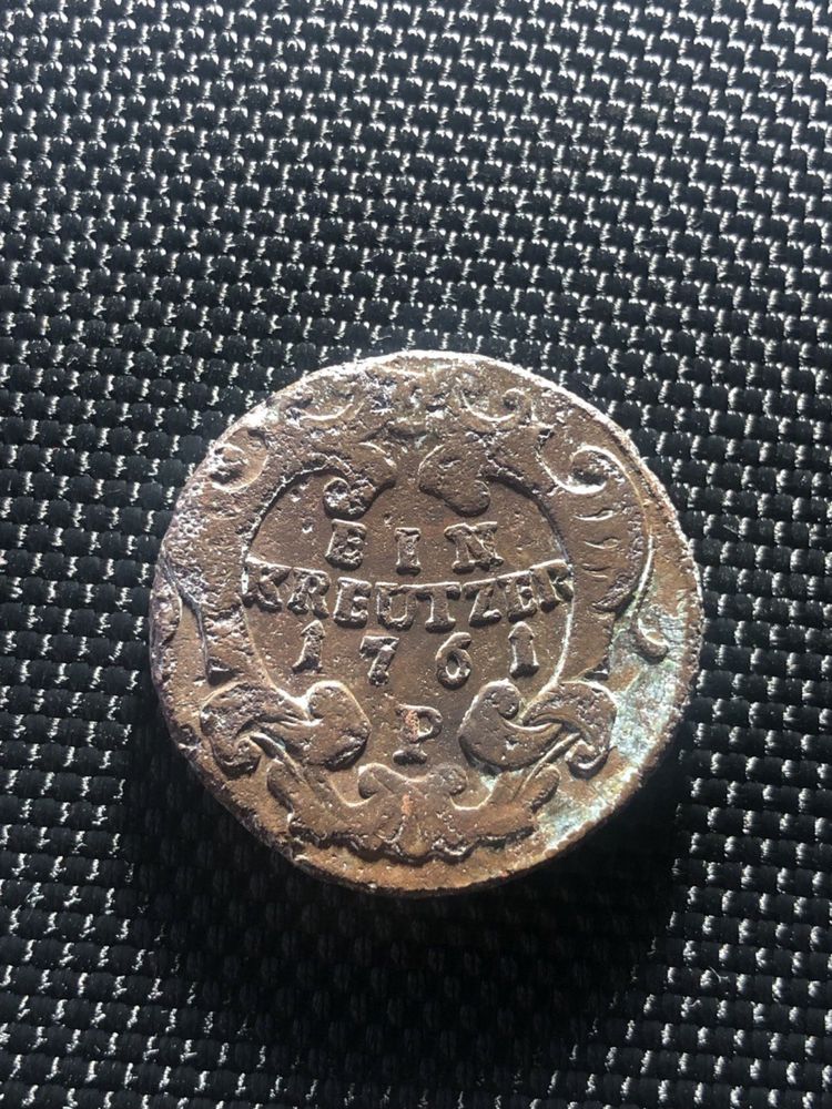 1 крейцер 1761 Р. Монета мідна.