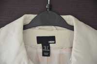 H&M elegancki płaszcz płaszczyk wiosenny damski ecru j nowy XS/S 34 36