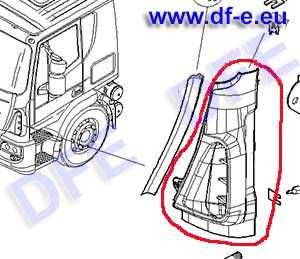 Osłona przednia/skrzela kabiny do Iveco EuroCargo Tector, lewa