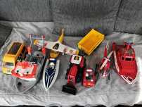 Zabawki playmobil łódki, kamper, samolot, traktor