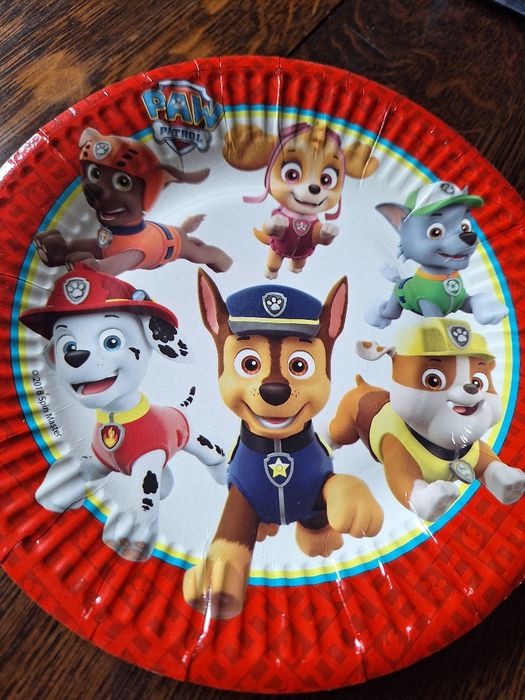 Serwetki Psi Patrol urodziny 16 sztuk i talerzyk gratis