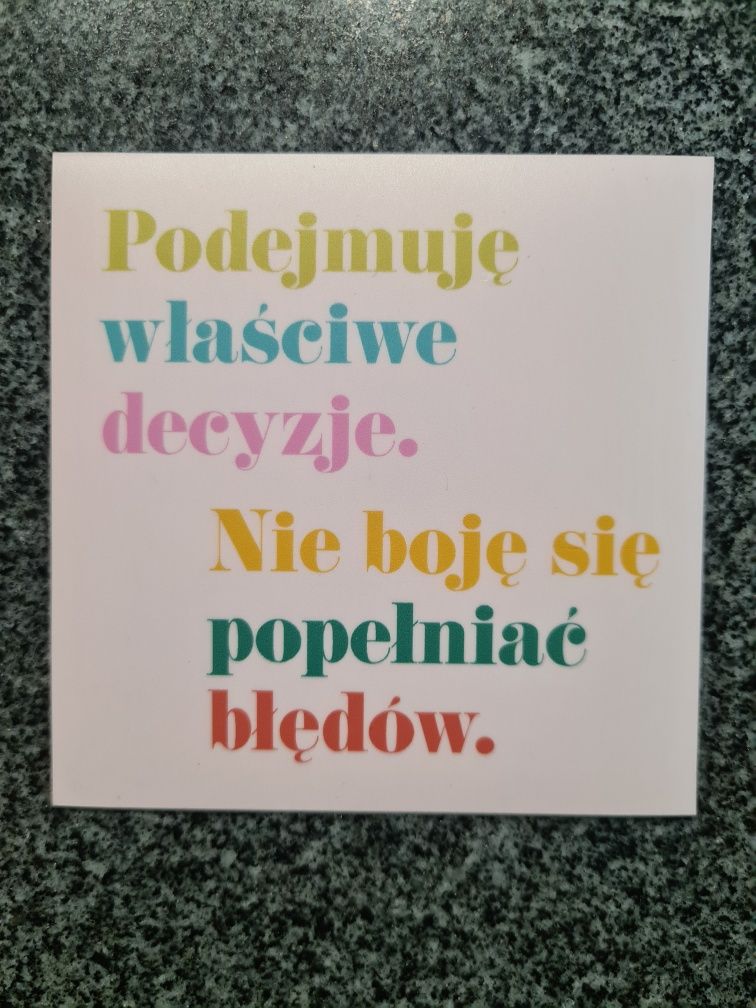 Nalepki magnetyczne pozytywne afirmacje