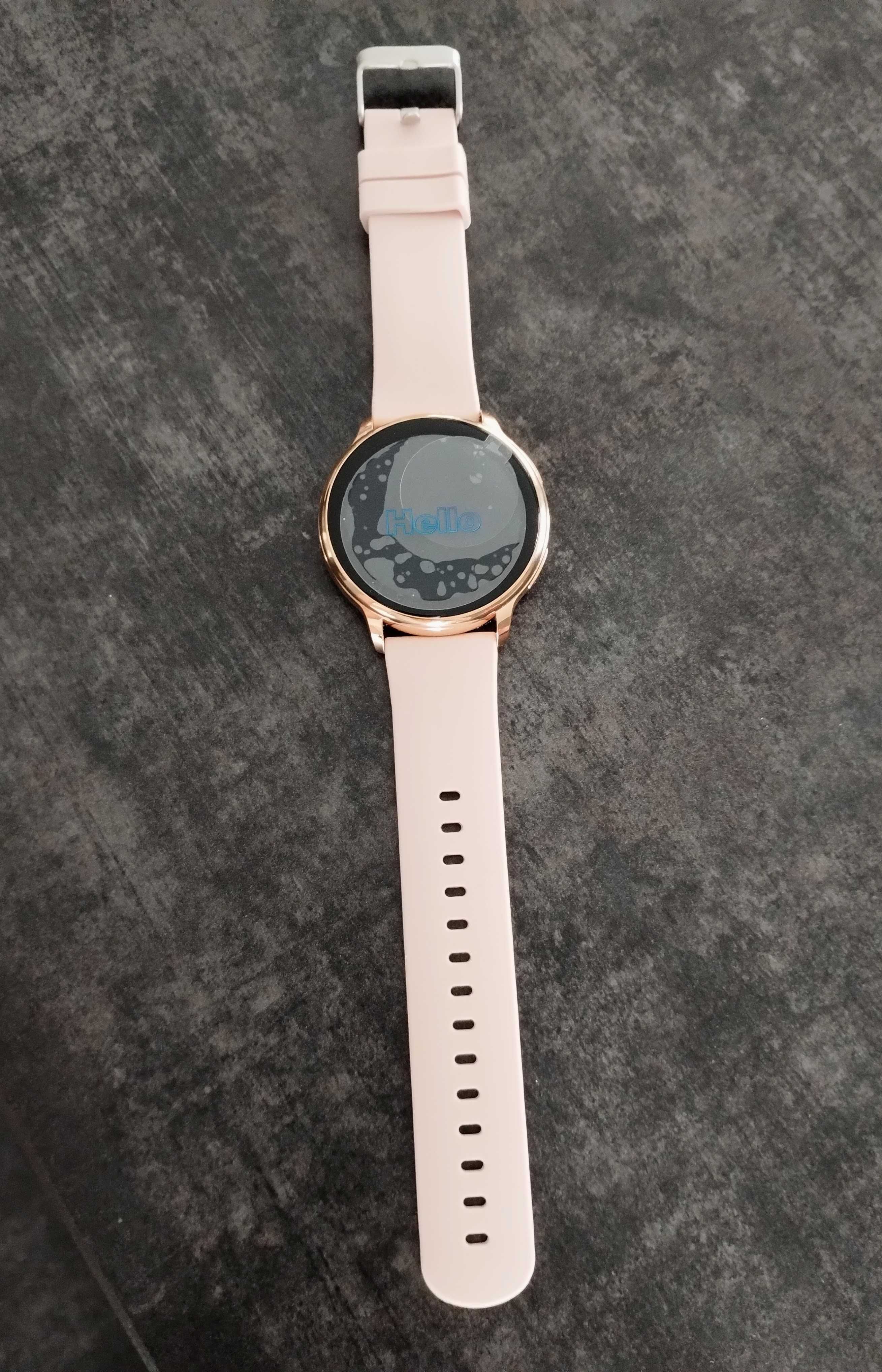 Smartwatch Rohs różowy dwa paski nowy