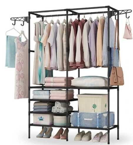 Вішалка з полицями Simple Coat Rack Double Row підлогова стійка