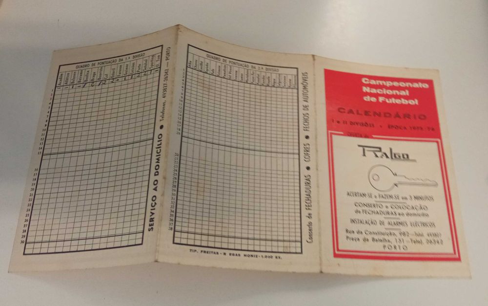 Calendário Campeonato Nacional de Futebol: época 1975/76