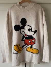 Dłuższy sweter z motywem myszki miki