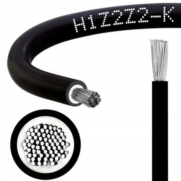 Kabel PV HELUKABEL H1Z2Z2-K 6mm2 CZARNY UV odporny - 3.99 zł/mb
