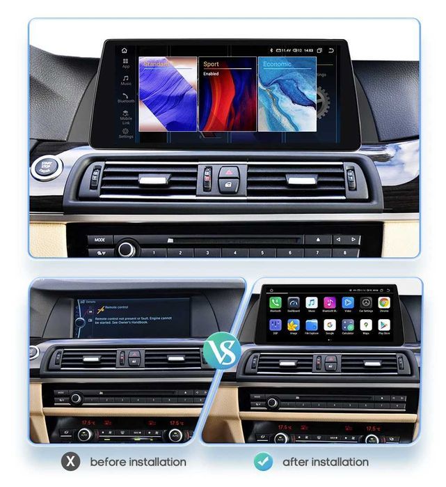 Radio Android 12 BMW F10 F11 10.33' gps wifi bluetooth 4GB