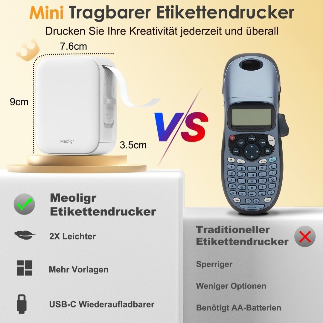 Meoligr Termiczna drukarka etykiet, Bluetooth