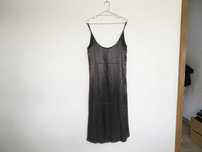 H&M * satynowa czarna koszula nocna satyna * 40 L