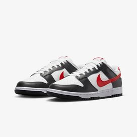 Nike dunk low black white red