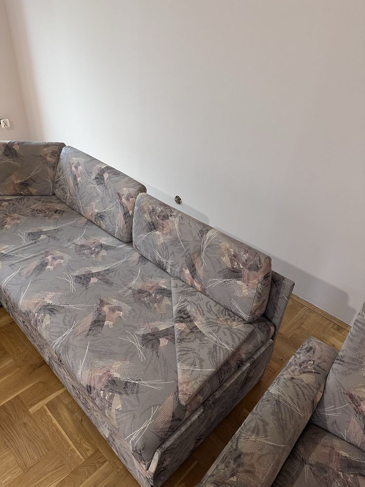 Narożnik z funkcją spania fotele komplet