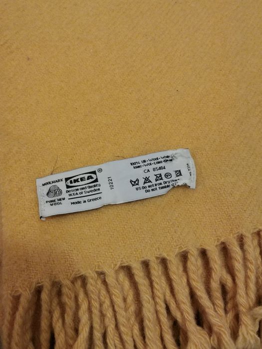 koc wełniany Ikea kolor żółty