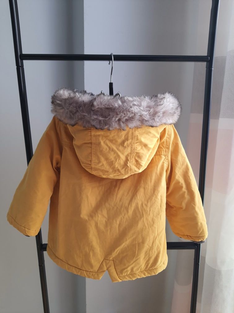 Kurtka zimowa, płaszczyk parka f&f 80cm 9-12 miesięcy