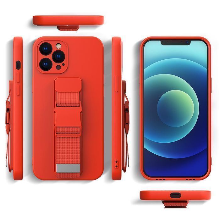 Etui na Telefon Xiaomi Redmi 9 - Czerwone, Smycz, Torebka.