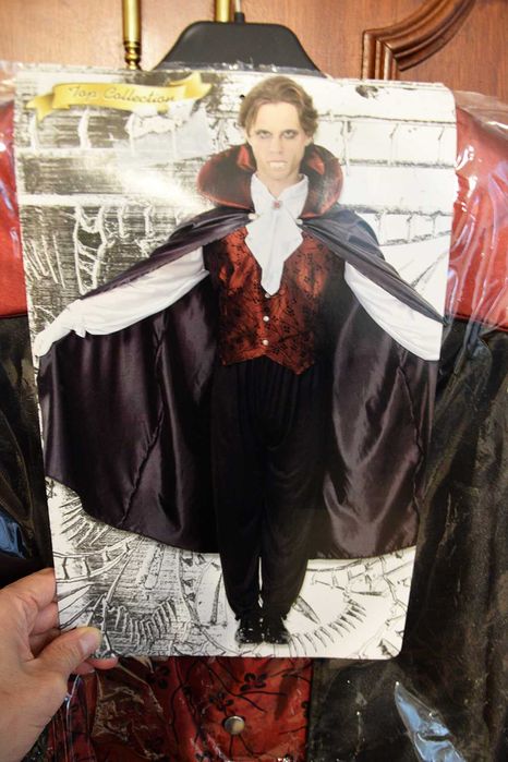 Halloween fantasia Drácula Vampiro Luxo Adulto