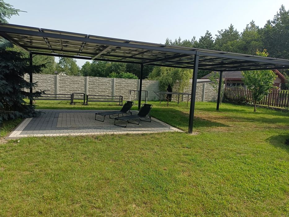 Pergola ogrodowa, konstrukcja pod fotowoltaikę