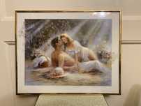 Obraz „S. Rochelle” – romantyczna scena, rama 40×50, nowy