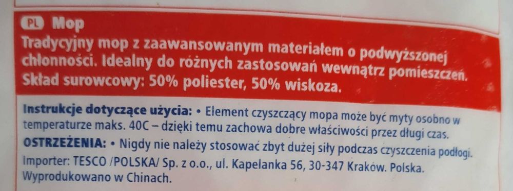 Mop o podwojonej chłonności