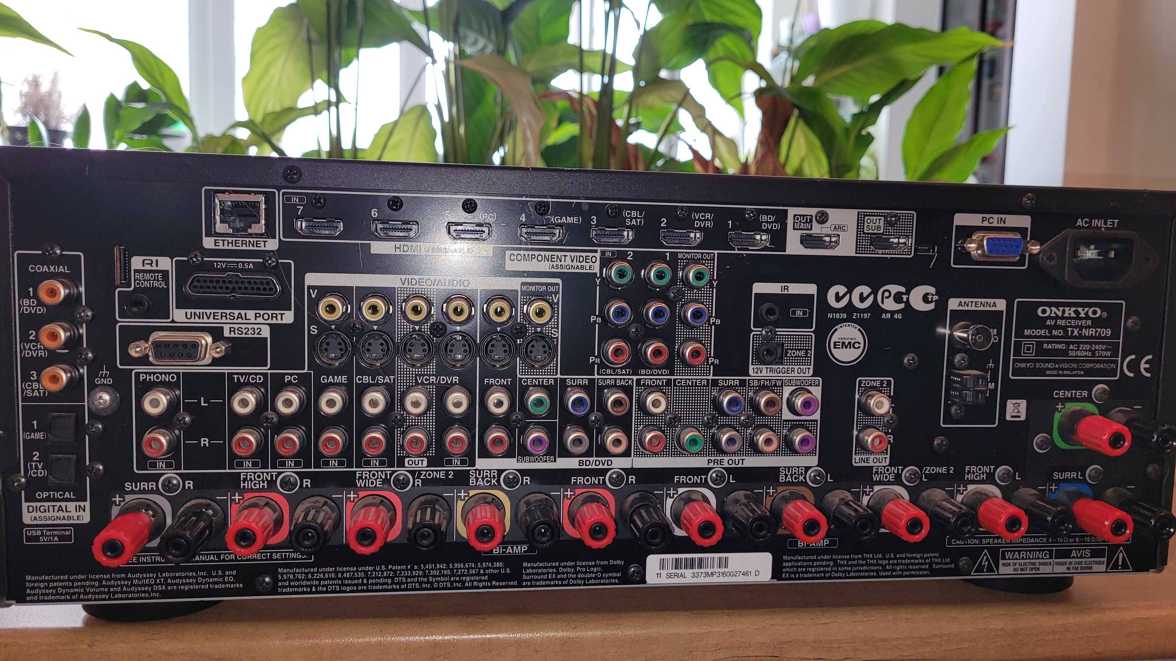 Ресівер 7.2  ONKYO TX-NR 709 TrueHD/Net/USB/3D/4K
